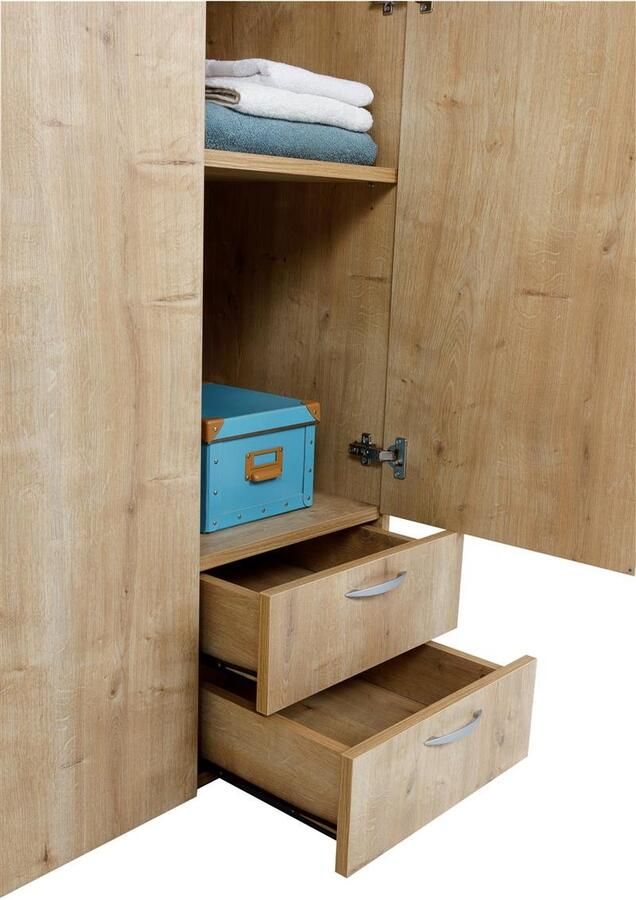 Furni24 Kledingkast saffier eiken decor 120x177x52cm