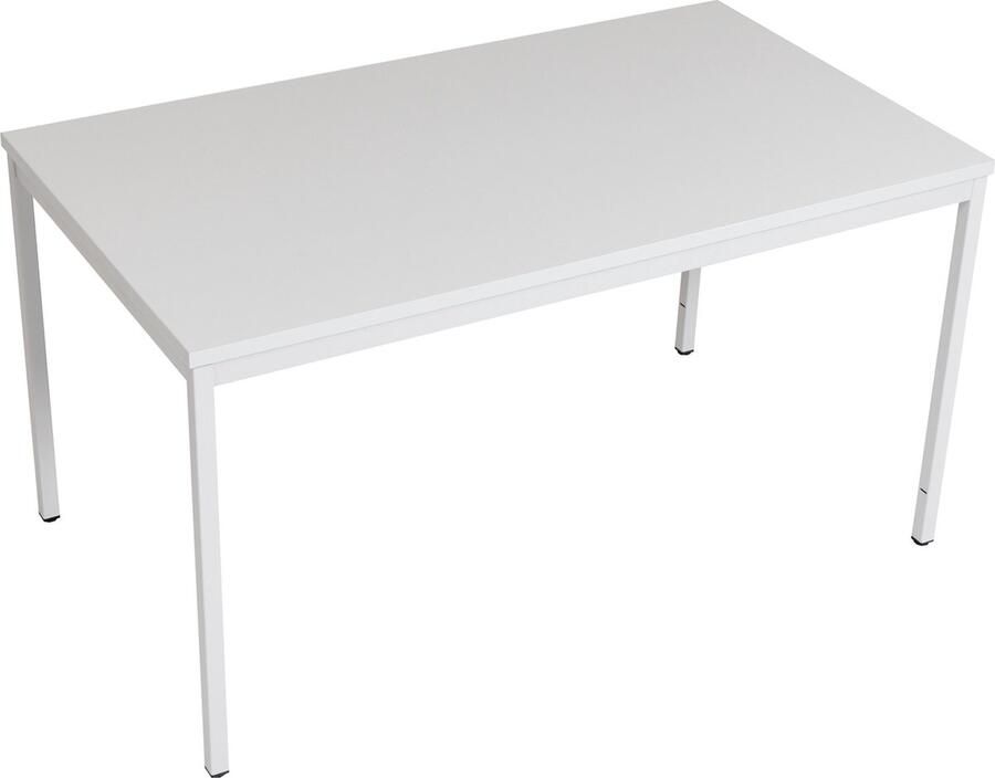 Furni24 Multifunctionele tafel 140 x 80 cm Computertafel Werktafel Bureau Eettafel in grijs