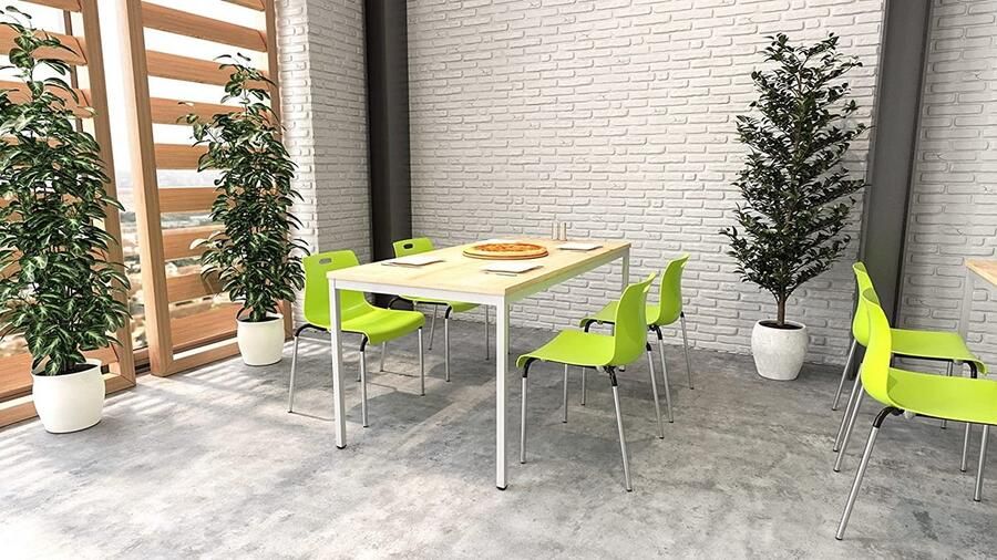 Furni24 Multifunctionele tafel 140 x 70 cm Computertafel Werktafel Bureau Eettafel in saffier eiken decor grijs - Foto 3