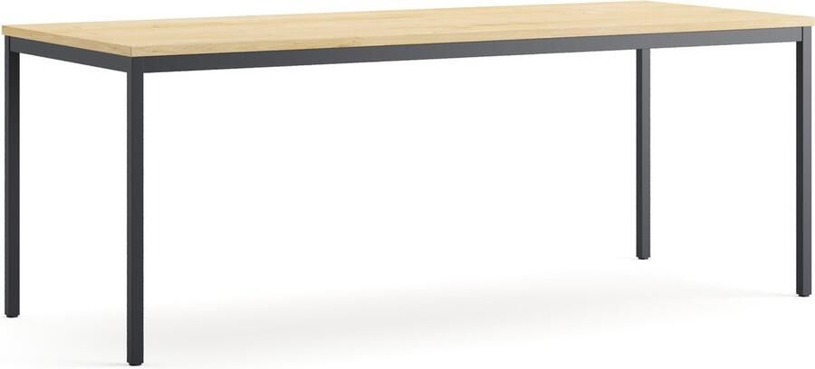 Furni24 Multifunctionele tafel 200 x 80 cm Computertafel Werktafel Bureau Eettafel in decor saffier eiken antraciet