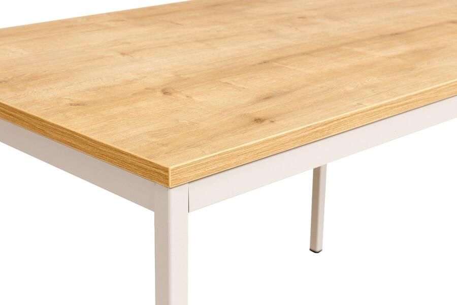 Furni24 Multifunctionele tafel 80 x 80 cm Computertafel Werktafel Bureau Eettafel in saffier eiken decor grijs - Foto 2