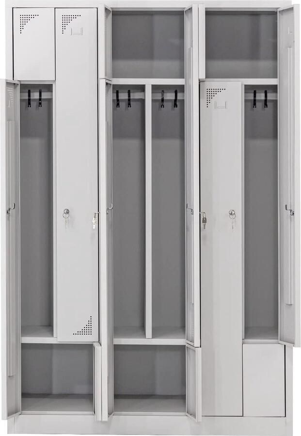 Furni24 Z garderobekast lockerkast 180 cm x 120 cm x 50 cm kledingkast - Foto 2