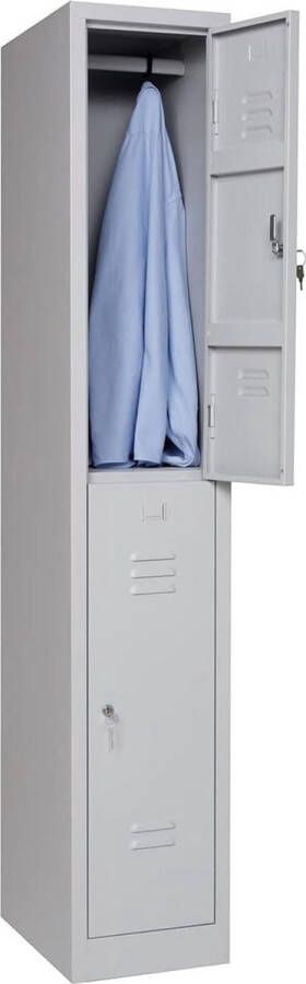 Furni24 Garderobekast locker commodekast garderobekast vakbreedte 30 cm 2 deuren