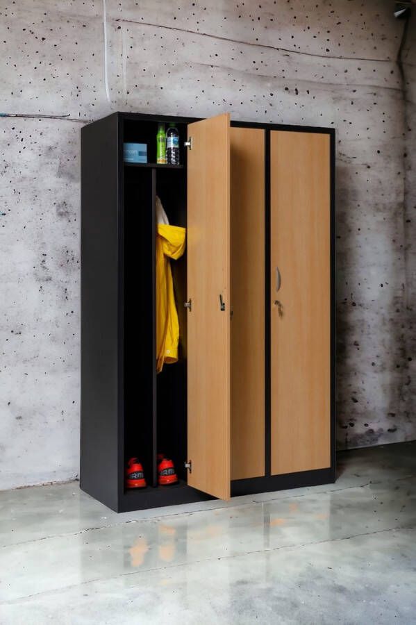 Furni24 Garderobekast locker commodekast garderobekast breedte 40 cm 3 deuren