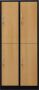 Furni24 Garderobekast locker kleedruimte garderobekast breedte 30 cm halve deuren 180 cm x 60 cm x 50 cm zwart beuken RAL 9005 - Thumbnail 2