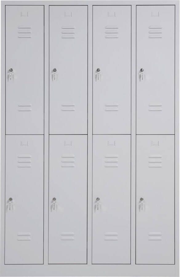 Furni24 Kledingkast locker commodekast kledingkast vakbreedte 30 cm 8 deuren