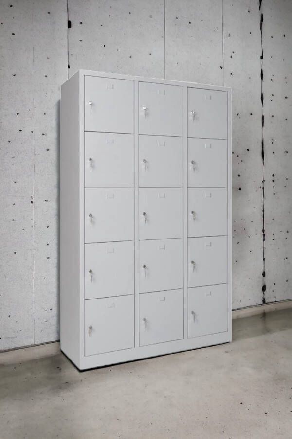 Furni24 Lockerkluis waardevolle spullen locker waardevolle spullen locker 190 cm x 120 cm x 45 cm grijs RAL 7035 - Foto 2