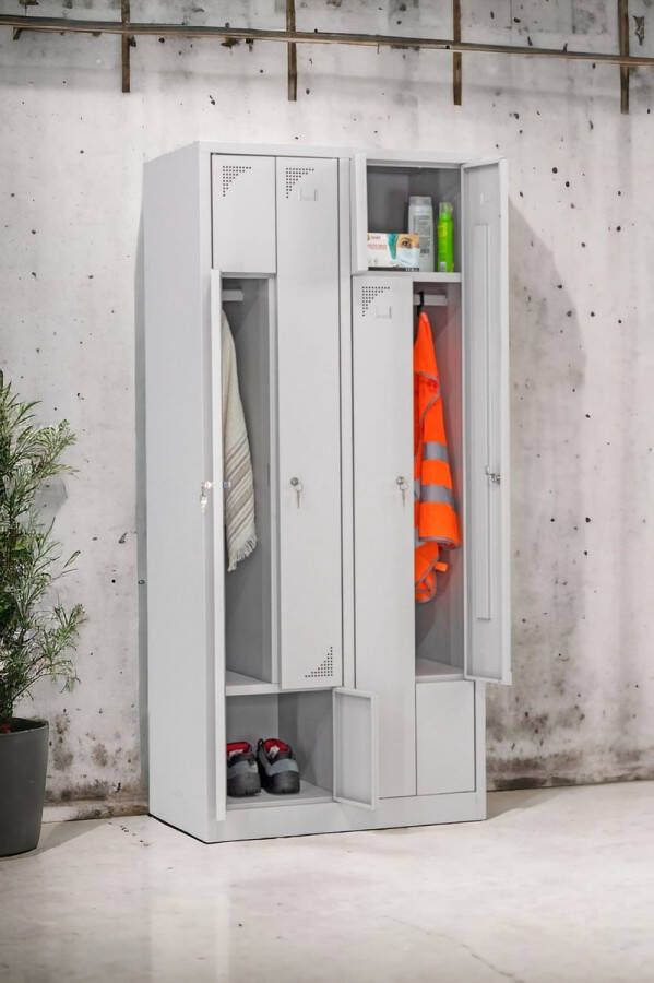 Furni24 Z Garderobekast Aankleedkast Locker Kledingkast 180 cm x 80 cm x 50 cm