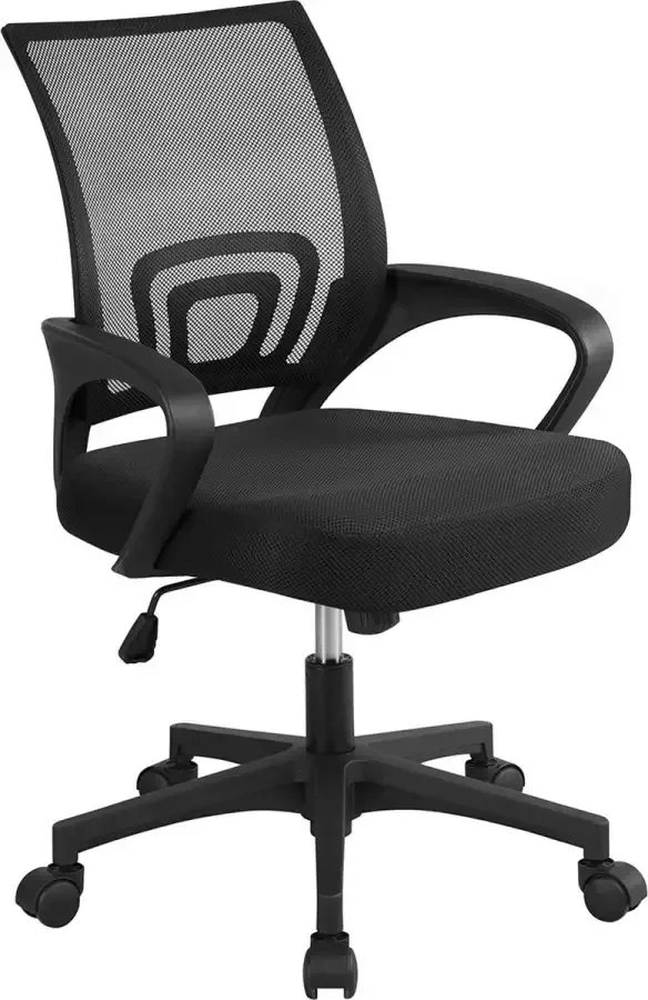 Furnibella a Bureaustoel draaistoel ergonomische bureaustoel computerstoel kantoorstoel sportstoel groot zitvlak met rugleuning van netstof