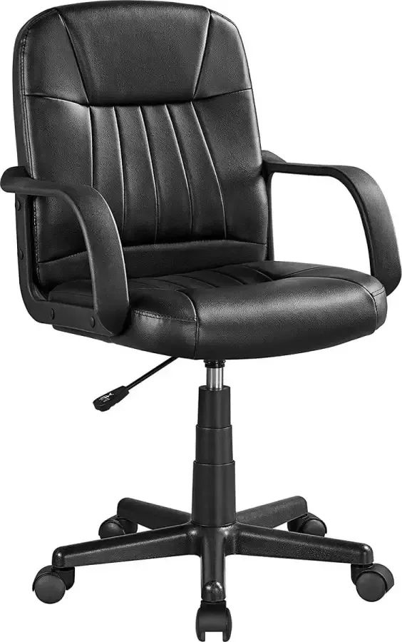 Furnibella a Bureaustoel ergonomische bureaustoel draaistoel met wieltjes kunstleer managersstoel met armleuning voor kantoor woonkamer