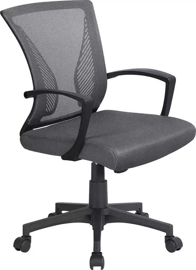 Furnibella a Bureaustoel ergonomische bureaustoel draaistoel werkstoel netstoel met rugleuning en armleuning kantelfunctie dikke bekleding
