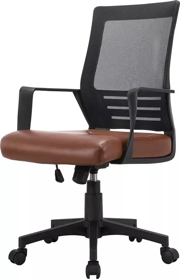 Furnibella a Bureaustoel ergonomische bureaustoel kunstleer bureaudraaistoel in hoogte verstelbaar computerstoel verstelbare bureaustoel draaistoel