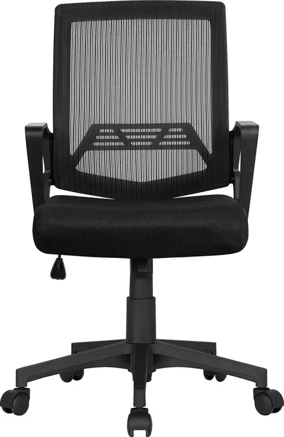 Furnibella a Bureaustoel ergonomische draaistoel sportstoel directiestoel kantelfunctie met armleuningen zwart