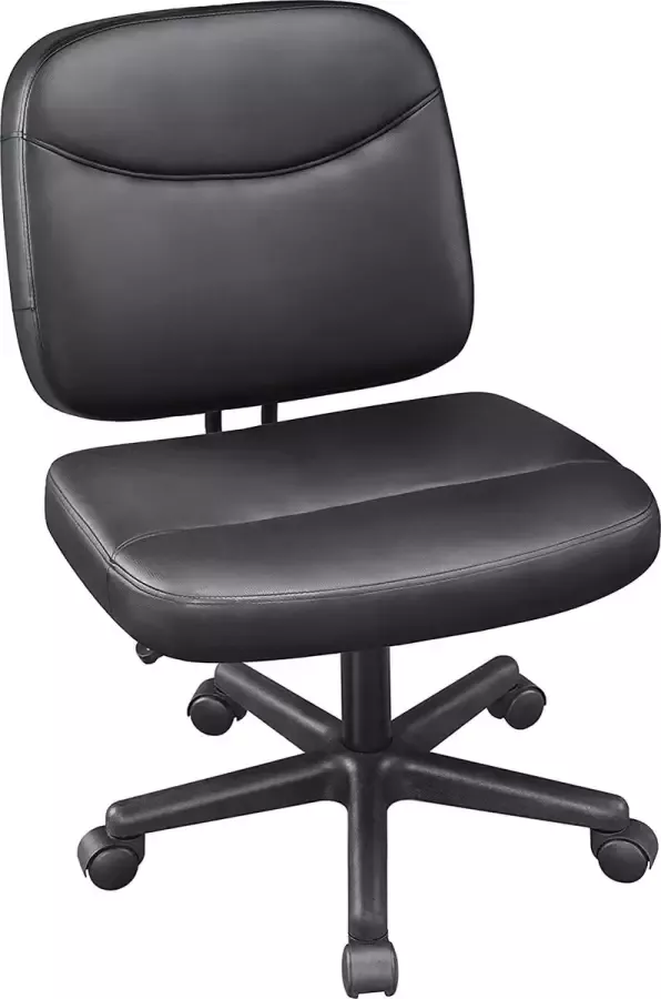 Furnibella a Bureaustoel zonder armleuningen draaistoel van kunstleer traploos in hoogte verstelbaar managersstoel belastbaar tot 125 kg extra breed ruimtebesparend