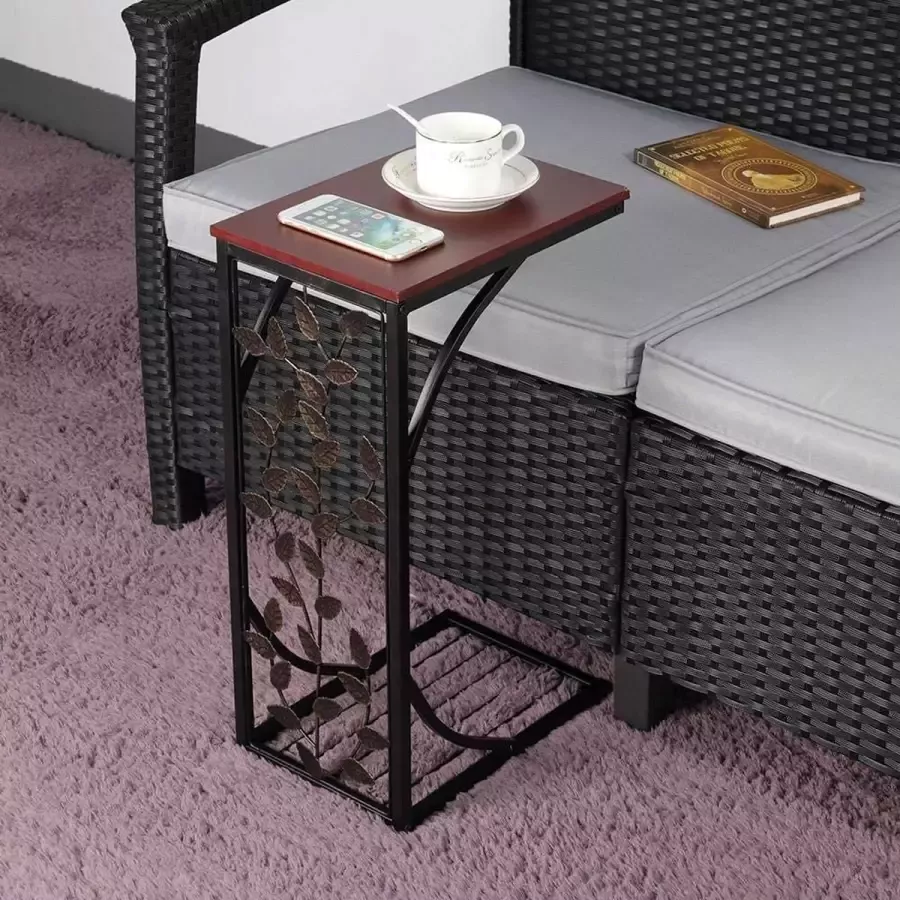 Furnibella a U-vormige bijzettafel salontafel laptoptafel koffietafel zijtafel bedtafel verzorgingstafel 21 x 30 5 x 53 cm