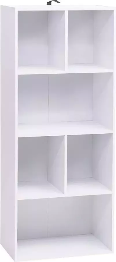 Furnibella Boekenkast met 6 vakken model wit