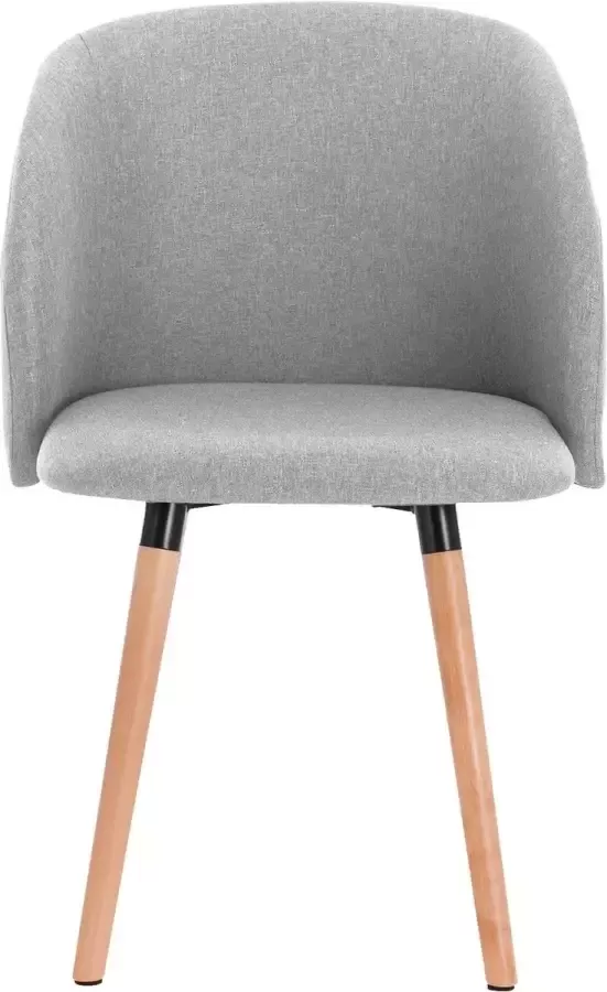 Furnibella Eetkamerstoelen BH120-1 1x keukenstoel woonkamerstoel gestoffeerde stoel design met armleuning frame van massief hout