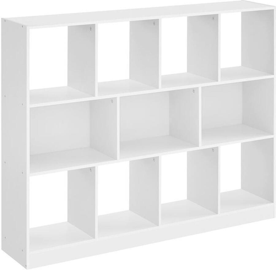 Furnibella Boekenkast 11 Vakken – Wit Duurzaam & Tijdloos Design -Wit
