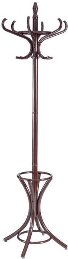 Furnibella -Cape Cod Houten Kledingjas – Bruin 12 Vesthaken Stijlvol & Duurzaam