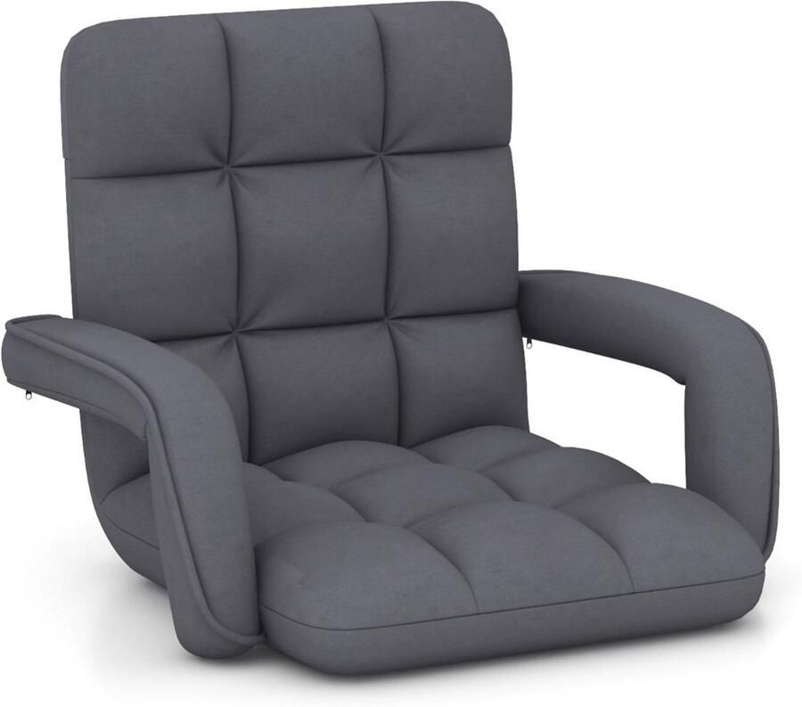 Furnibella -Comfortabele Bondensofa Relaxstoel – Verstelbare Vloerstoel met Ergonomische Zitting