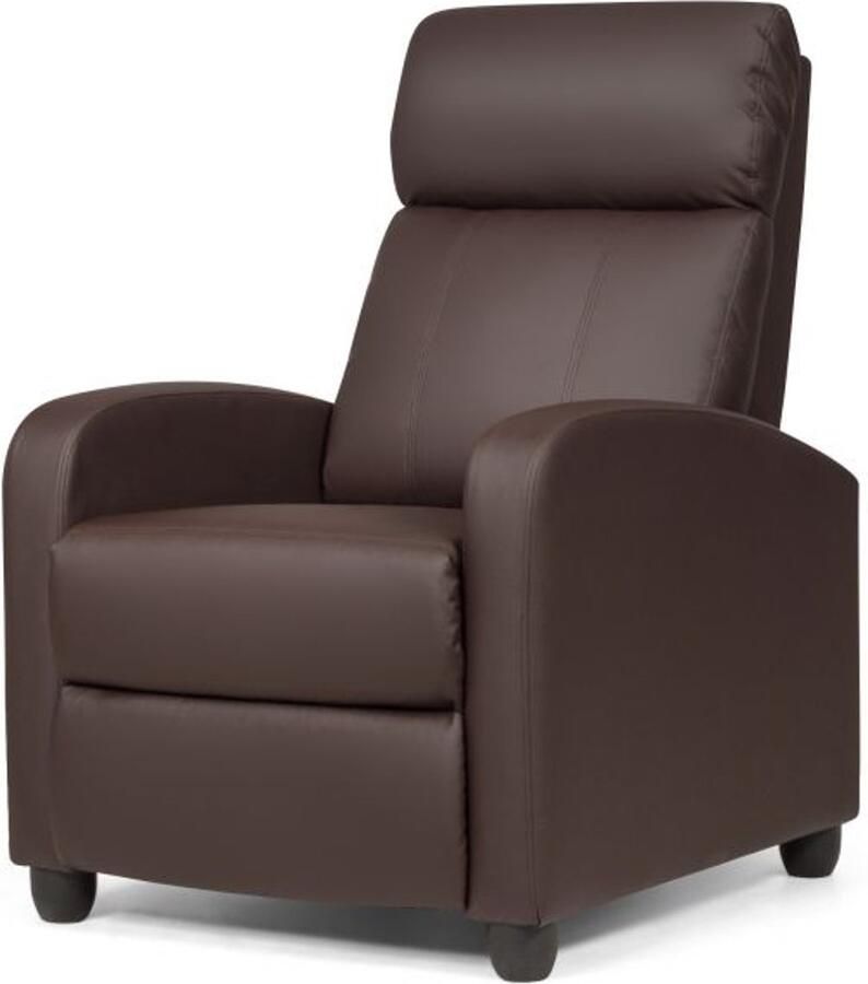 Furnibella Comfortabele TV-Fauteuil – Stijlvolle en Verstelbare Relaxstoel van Kunstleer Bruin