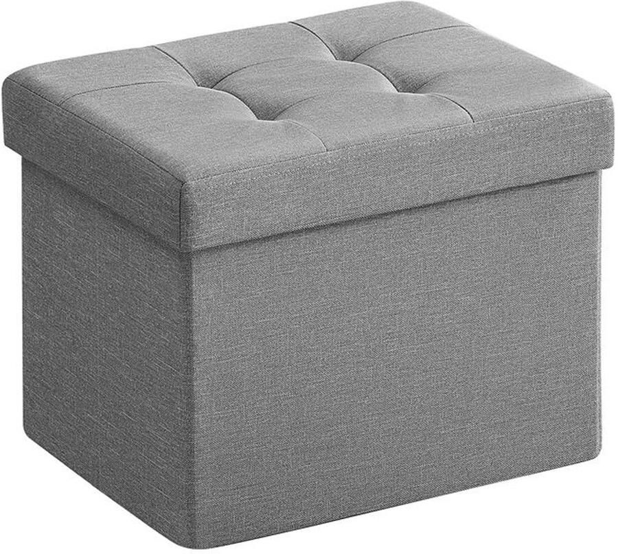 Furnibella -Compacte Opbergbank – 41 cm Lichtgrijs Stijlvol & Ruimtebesparend