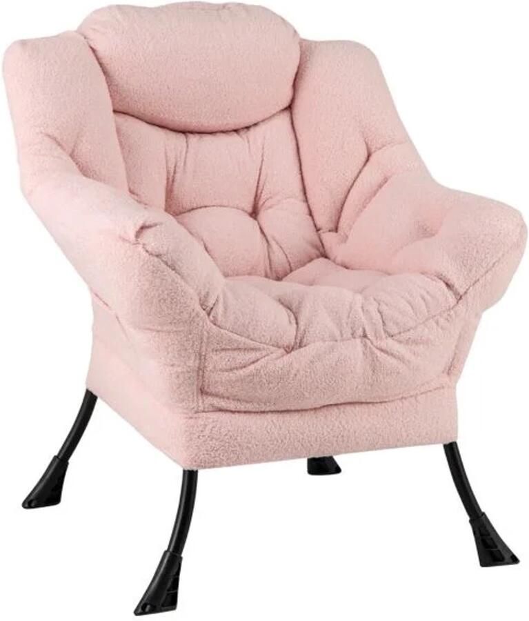 Furnibella -Design Loungefauteuil met Armsteunen Voetensteun en Zijvak – Comfortabele TV- en Relaxstoel