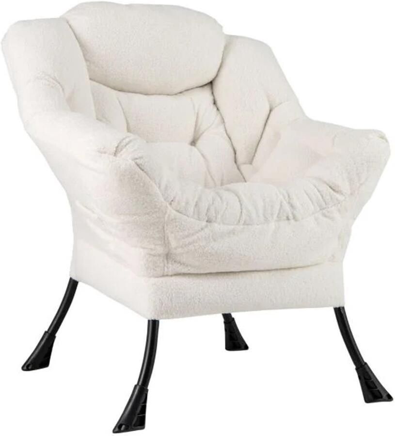 Furnibella Ergonomische Fauteuil met Voetenbank Opbergvak en Armsteunen – Ideaal voor Woonkamer & Lounge