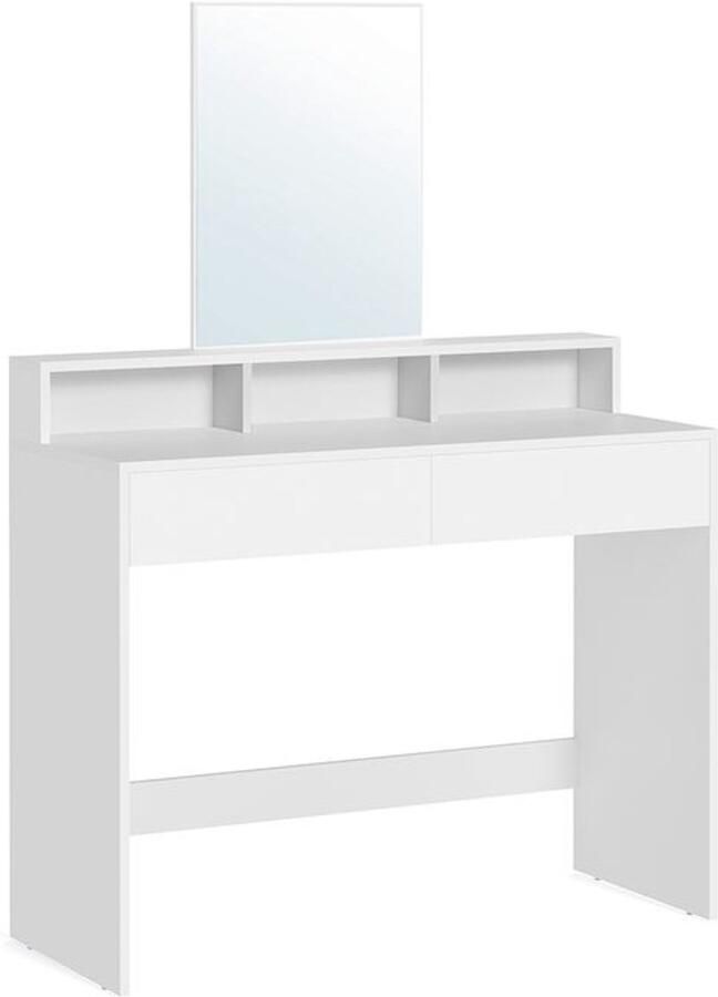 Furnibella Kaptafel met LED-Verlichting – Stijlvol en Functioneel voor Perfecte Make-up -Wit