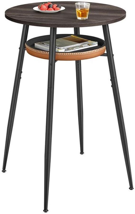 Furnibella Luxe Bartafel met Opbergruimte – EKHO Collectie Asbruin & Karamelbruin Modern en Ruimtebesparend