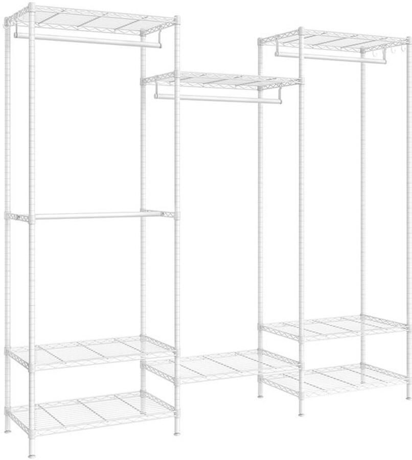 Furnibella -Metalen Kapstok – Wolk Wit met Verstelbare Planken