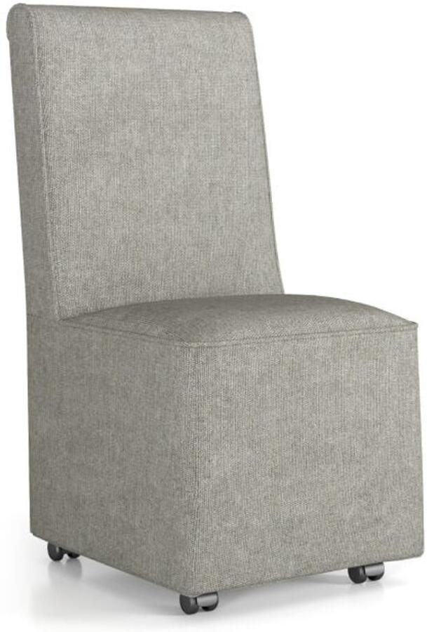 Furnibella Moderne Accentstoel zonder Armleuningen – Comfortabele Relaxfauteuil met Steunwielen en Afneembare Hoes (47 x 60 5 x 98 cm)