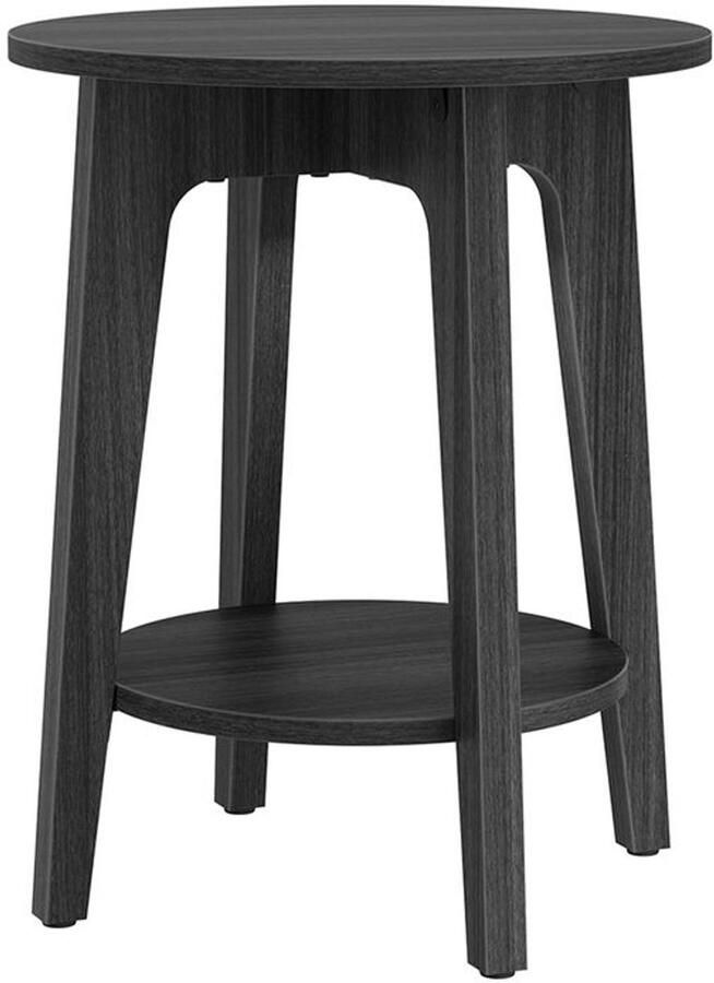 Furnibella -Moderne Bijzettafel met Strak Minimalistisch Design – Zwart