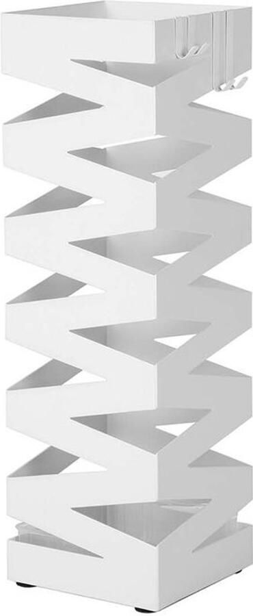 Furnibella _Moderne Vierkante Witte Paraplubak – Stijlvol Duurzaam en Functioneel