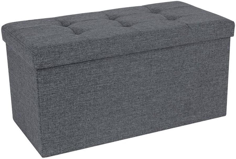 Furnibella -Opbergbank 76 cm – Donkergrijs Stijlvol & Ruimtebesparend