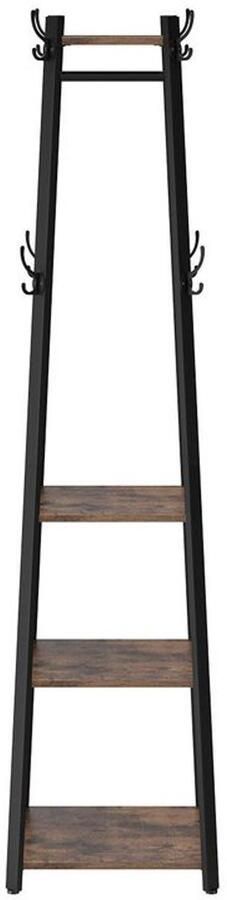 Furnibella _Robuuste en Stijlvolle Industriële Kapstok – Functioneel Duurzaam en Modern Design_Vintage ZWART