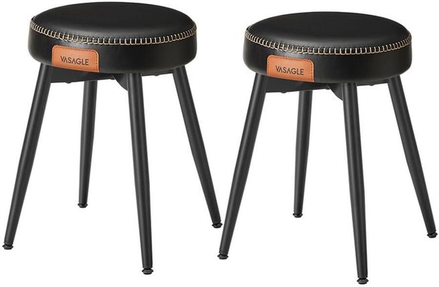 Furnibella -Set van 2 Eetkamerstoelen – Inktzwart Modern Design