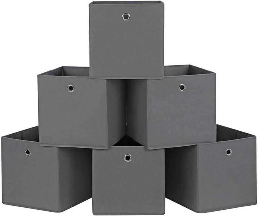 Furnibella _Set van 6 Opvouwbare Opbergdozen Ruimtebesparend en Multifunctioneel