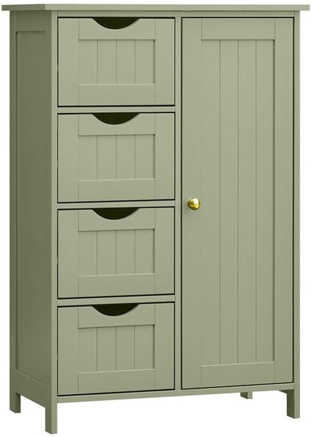 Furnibella -Smalle badkamerkast – 4 lades Wolk wit Ruimtebesparend en stijlvol - Foto 2