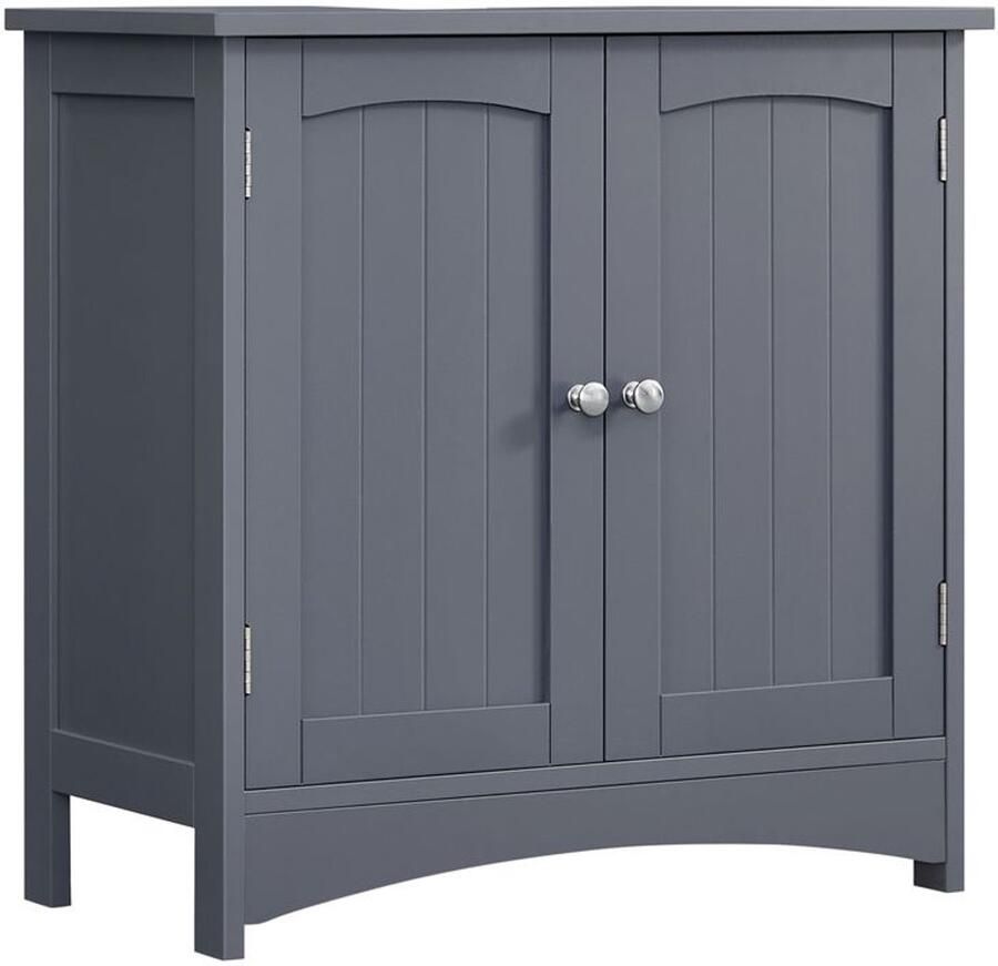 Furnibella -Spoelkast met 2 Deuren Compact Functioneel & Stijlvol Opbergmeubel-Grijs