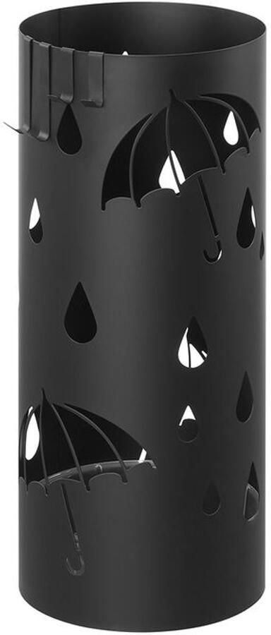 Furnibella -Stijlvolle Zwarte Metalen Paraplubak met Robuust Ontwerp en Duurzame Afwerking