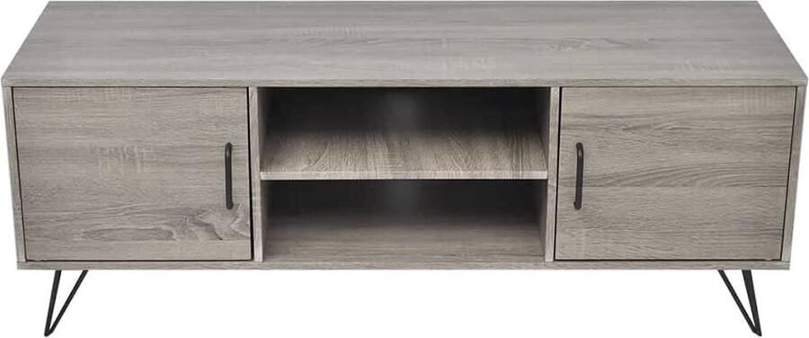 Furnibella Tv-meubel 120x40x45 cm Grijs TV-Kast Kasten Salontafel Tafel TV Grijze