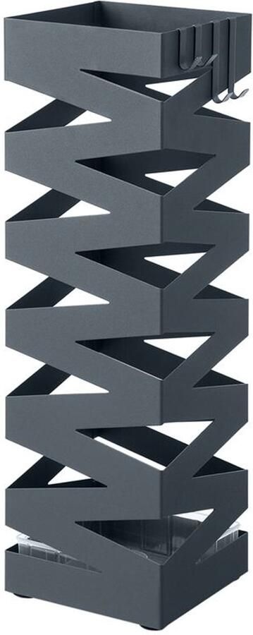 Furnibella _Vierkante Antraciet Metalen Paraplubak – Duurzaam Stijlvol en Ruimtebesparend