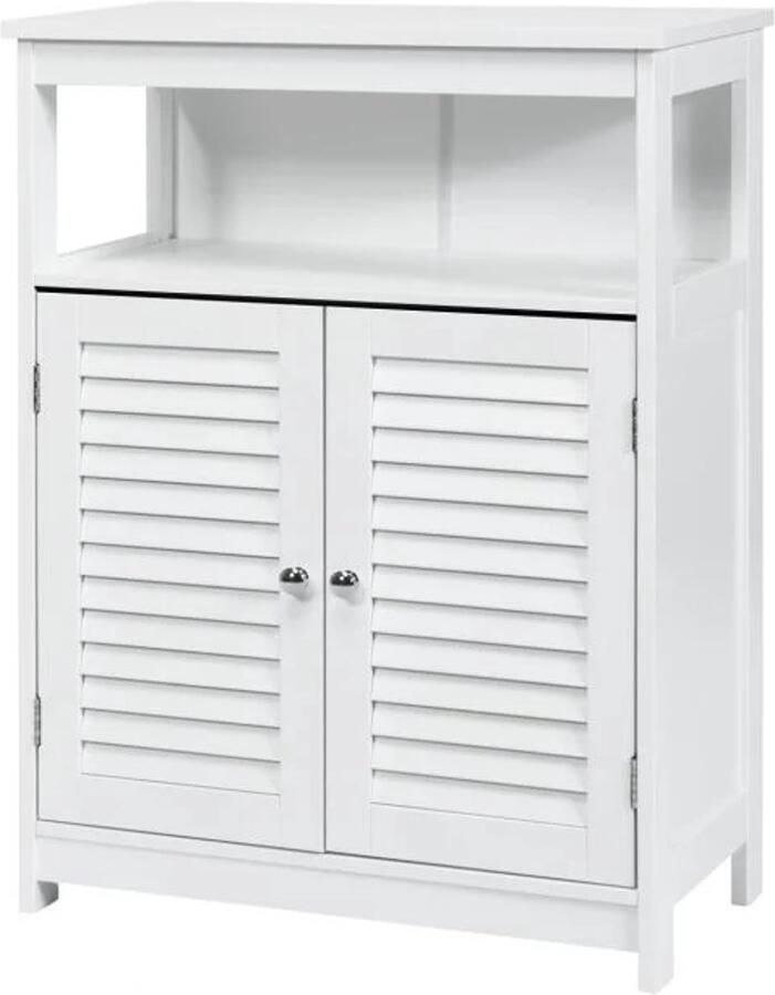 Furnibella -Vrijstaande badkamerkast – Opbergkast in wit