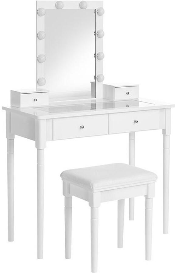 Furnibella Witte Kaptafel – Stijlvol en Functioneel voor Elke Slaapkamer