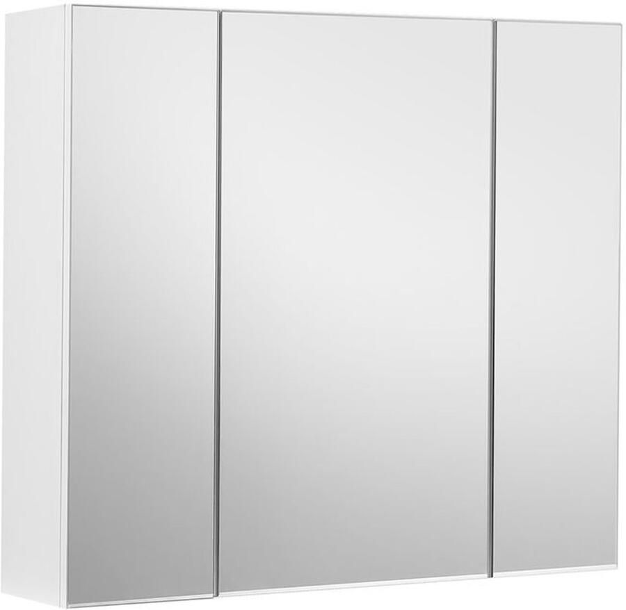 Furnibella -Witte Spiegelkast Stijlvol Ruimtebesparend & Functioneel Opbergmeubel