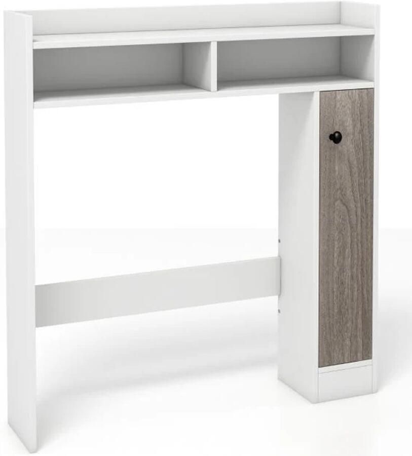 Furnibella -Witte toiletkast – Badkamerkast met verstelbare planken