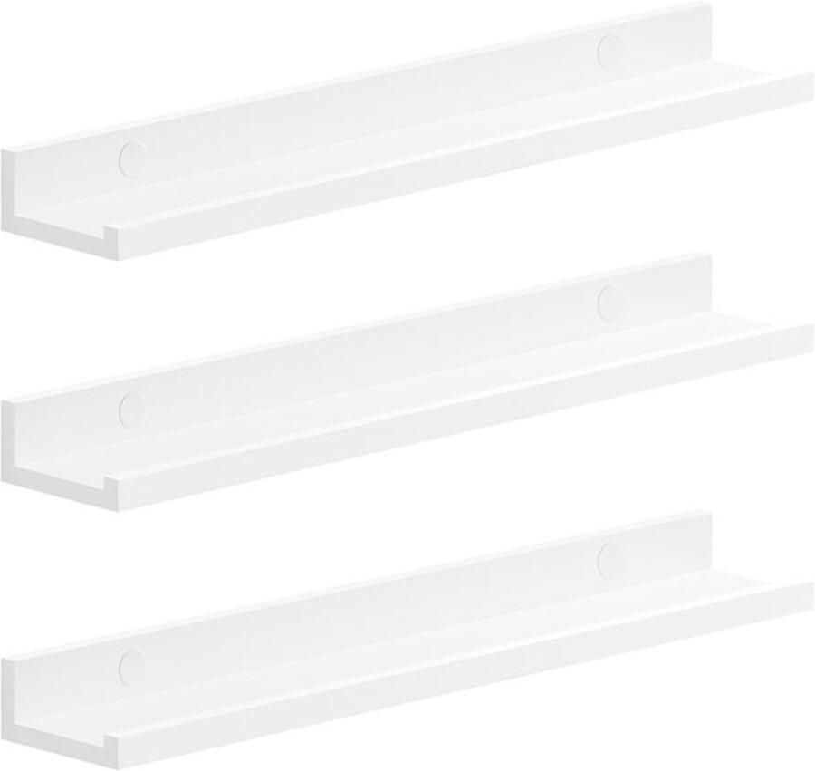 Furnibella -Witte Wandplanken Set (3 stuks) – 60 cm Breed Modern Design