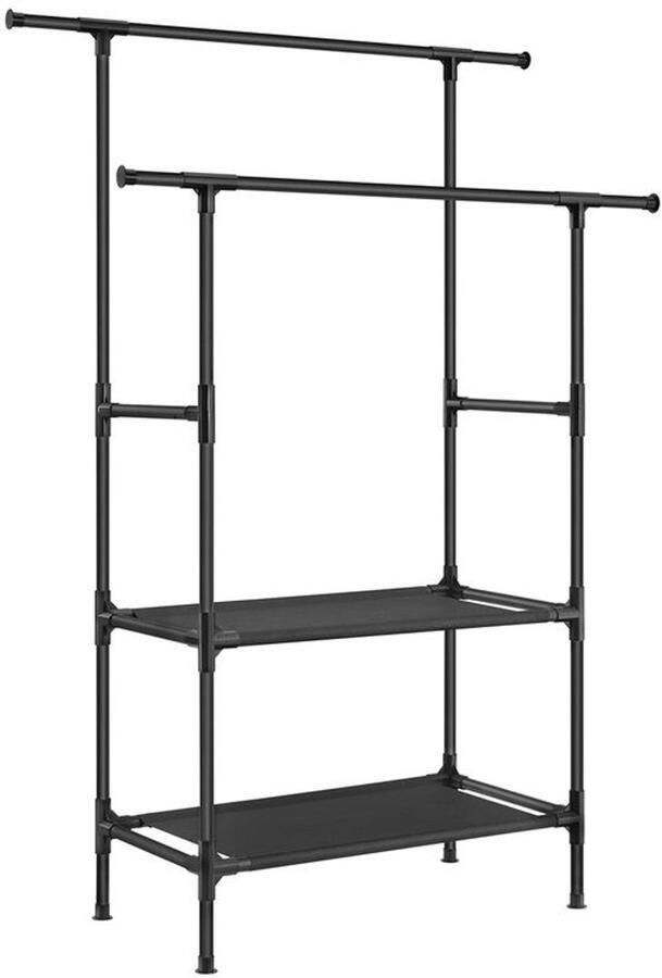 Furnibella -Zwarte Metalen Kapstok – Stevig en Eenvoudig te Monteren