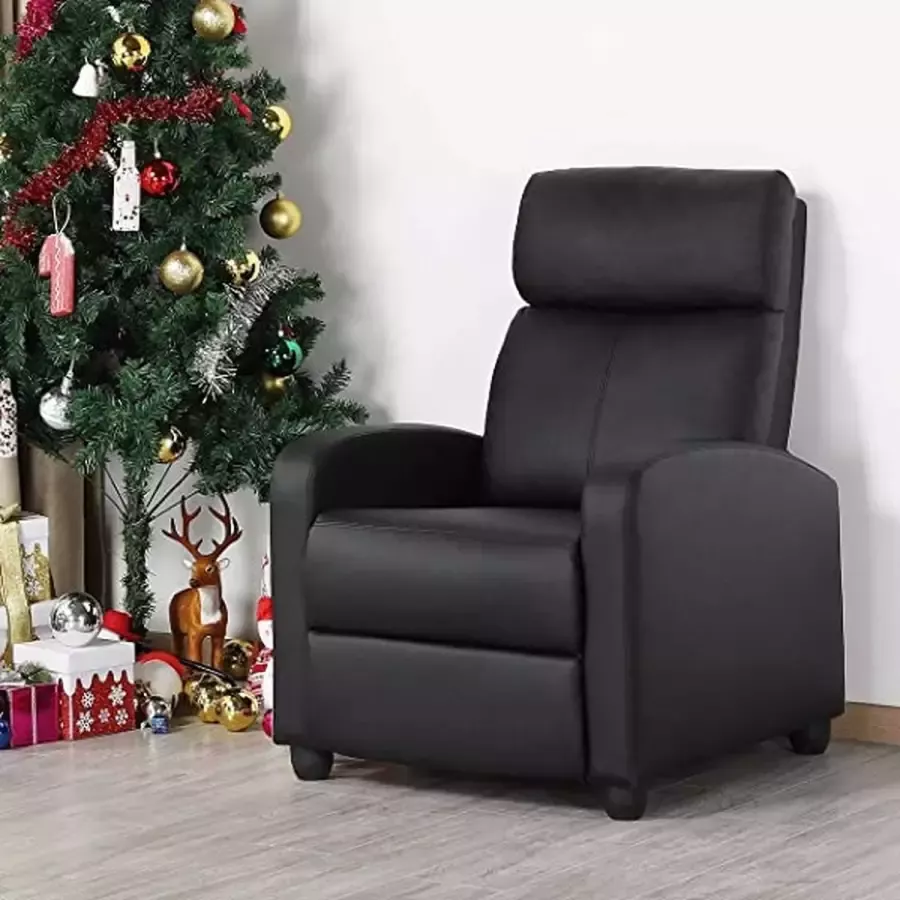 Furnibella Relaxstoel televisiestoel relaxstoel ligstoel met ligfunctie beklede stoel kunstleer verstelbaar enkele ligstoel woonkamer slaapkamer thuisbioscoop